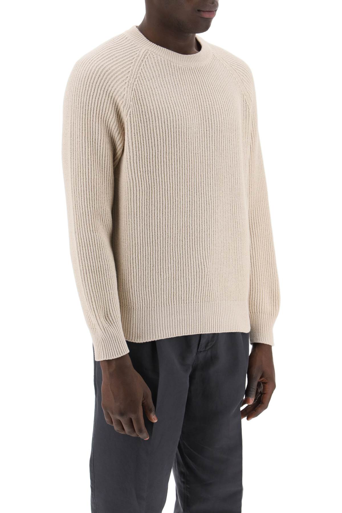 Brunello Cucinelli Brunello cucinelli "knitted cotton pullover with english ribbed