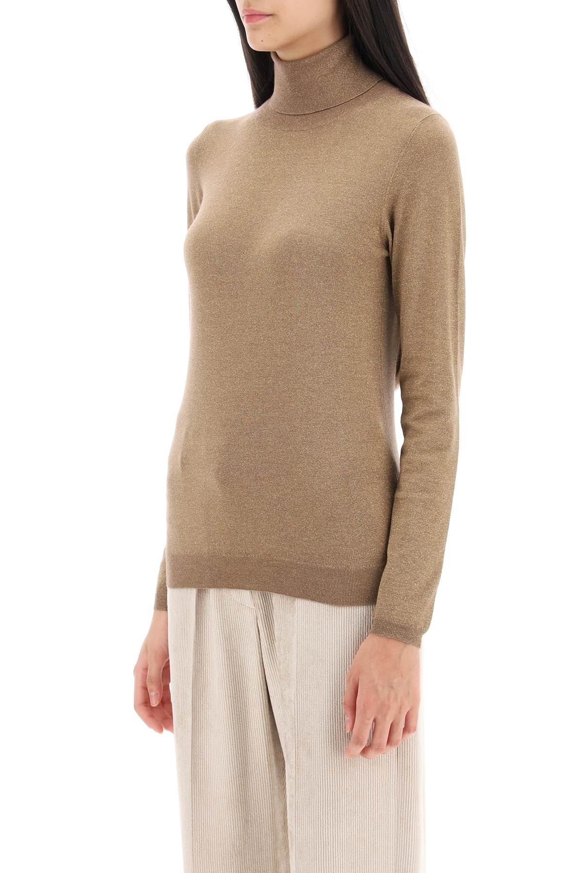 Brunello Cucinelli Brunello cucinelli turtleneck sweater in cashmere and silk lurex knit