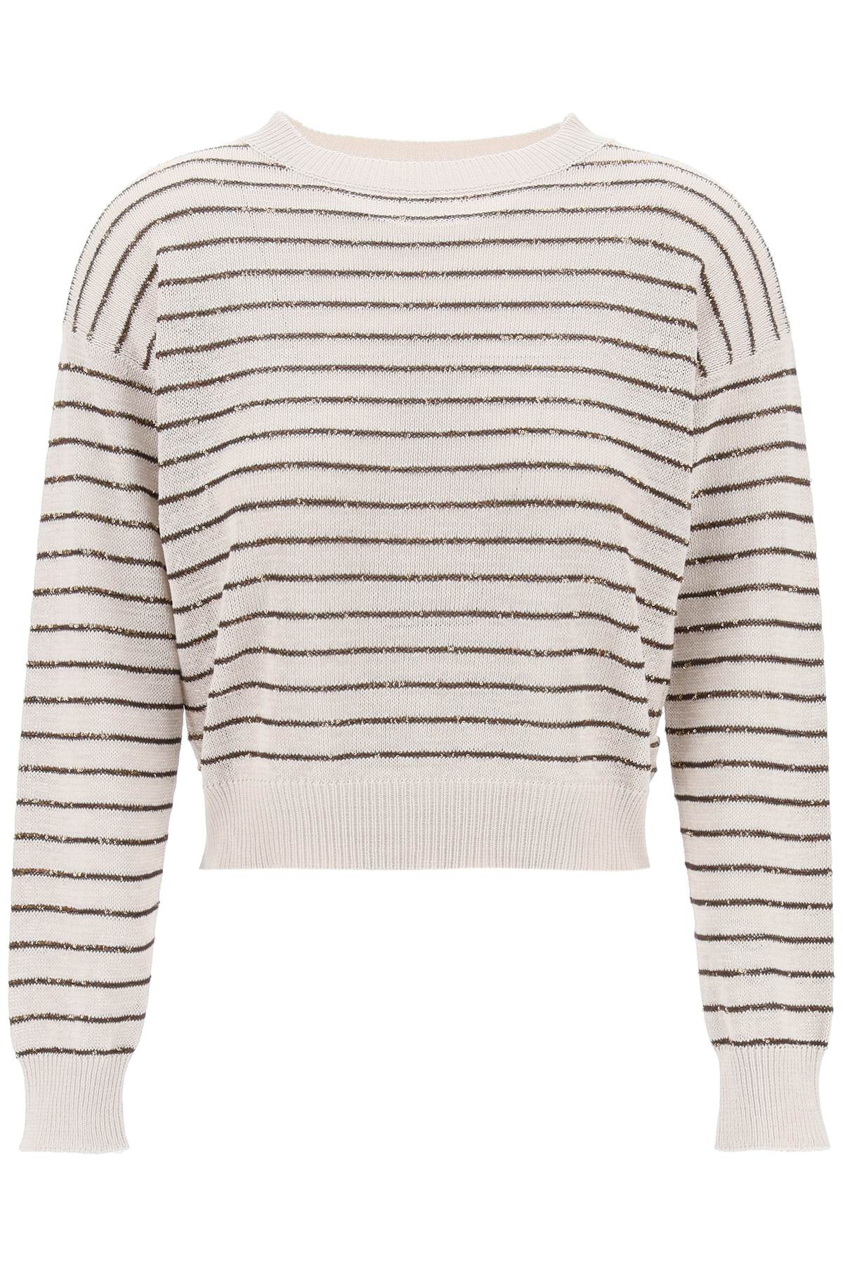 Brunello Cucinelli Brunello cucinelli dazzling stripes cotton sweater