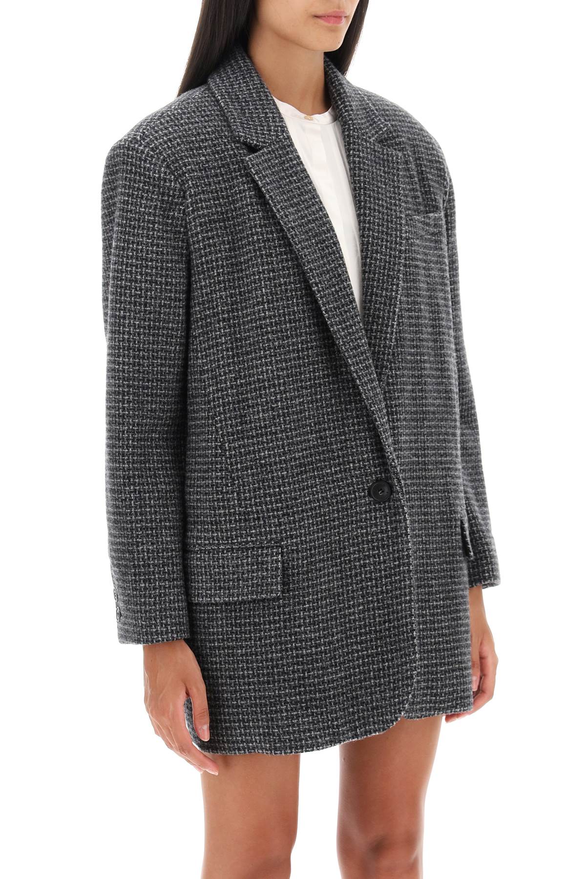 Marant ETOILE Isabel marant etoile 'cikaito' wool blazer with check motif