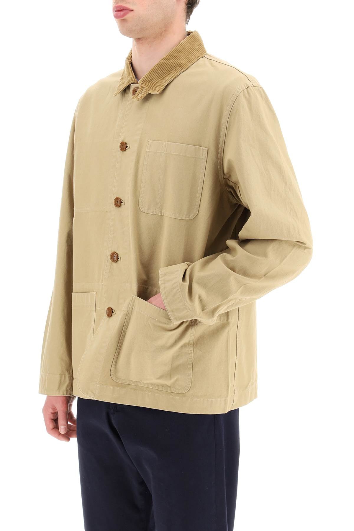 Barbour Barbour chore jacket with corduroy colalr