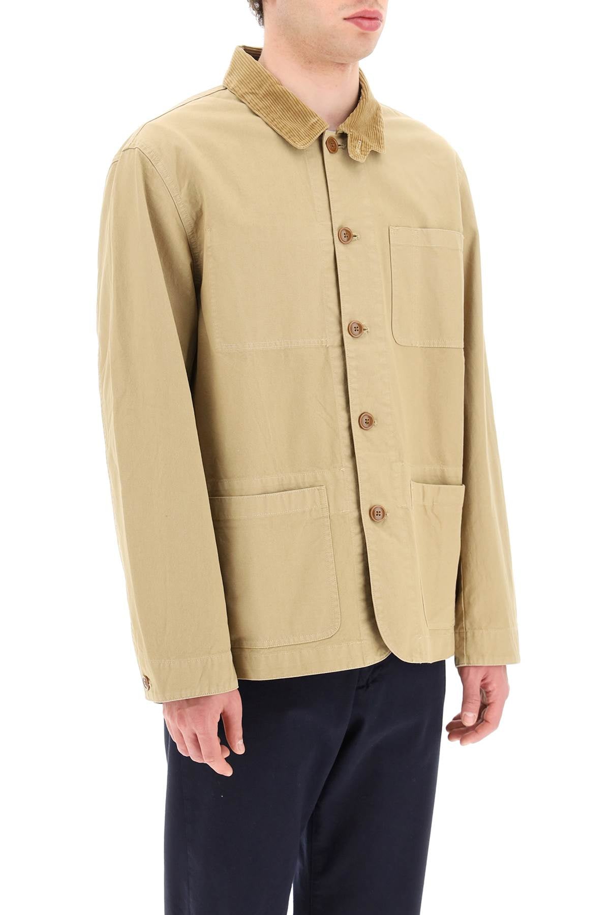 Barbour Barbour chore jacket with corduroy colalr