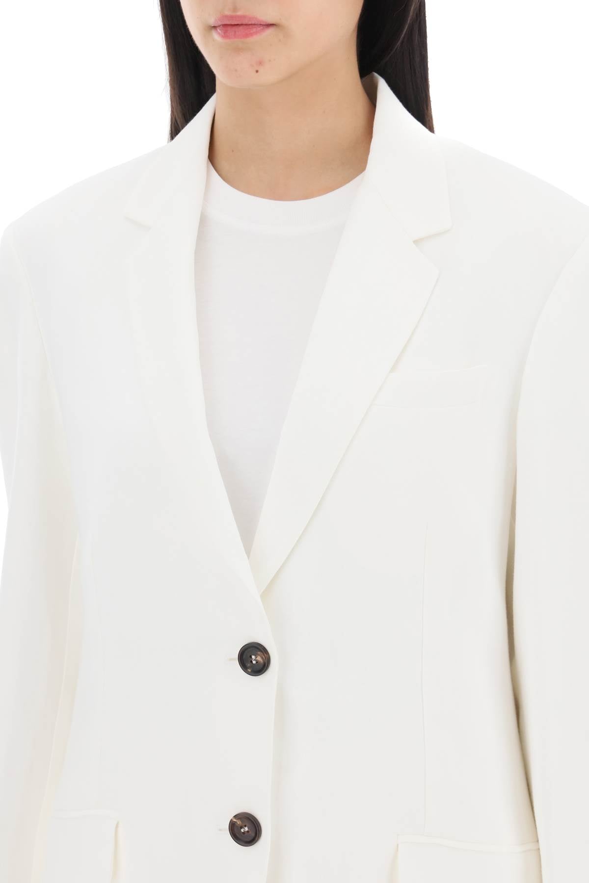 Brunello Cucinelli Brunello cucinelli viscose-linen single-breasted blazer