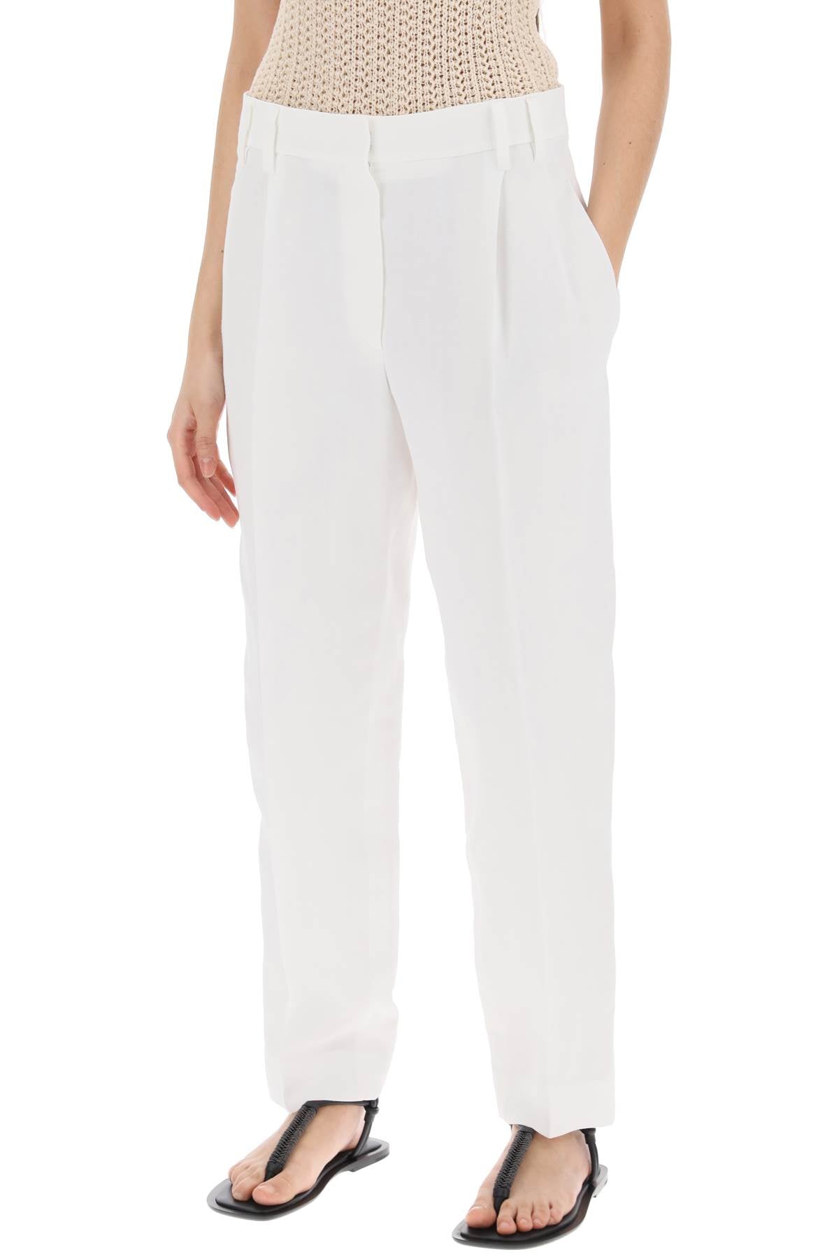 Brunello Cucinelli Brunello cucinelli double pleated trousers