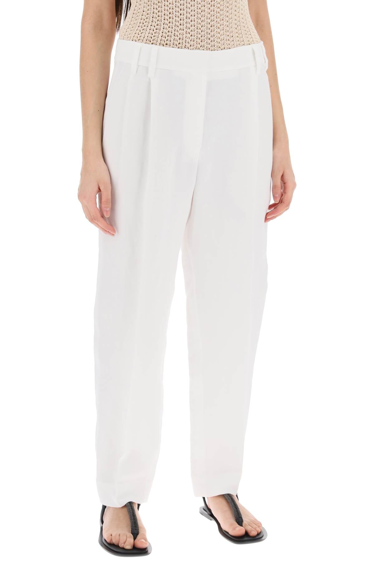 Brunello Cucinelli Brunello cucinelli double pleated trousers