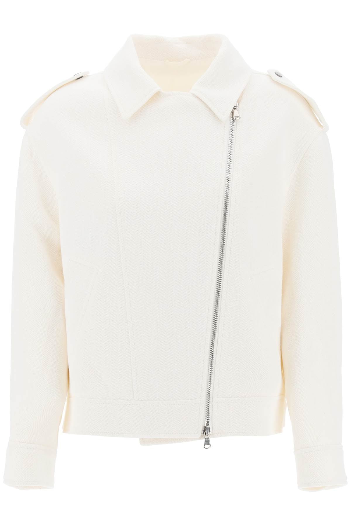 Brunello Cucinelli Brunello cucinelli cotton-linen biker jacket