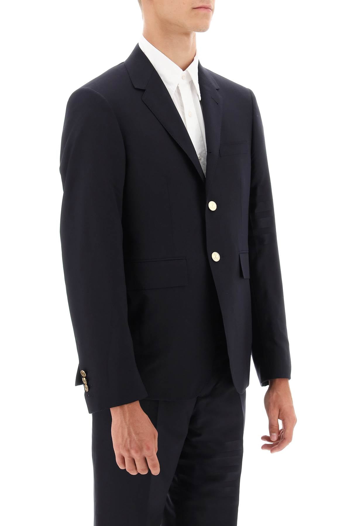 Thom Browne Thom browne fit 1 single-breasted 4-bar wool blazer