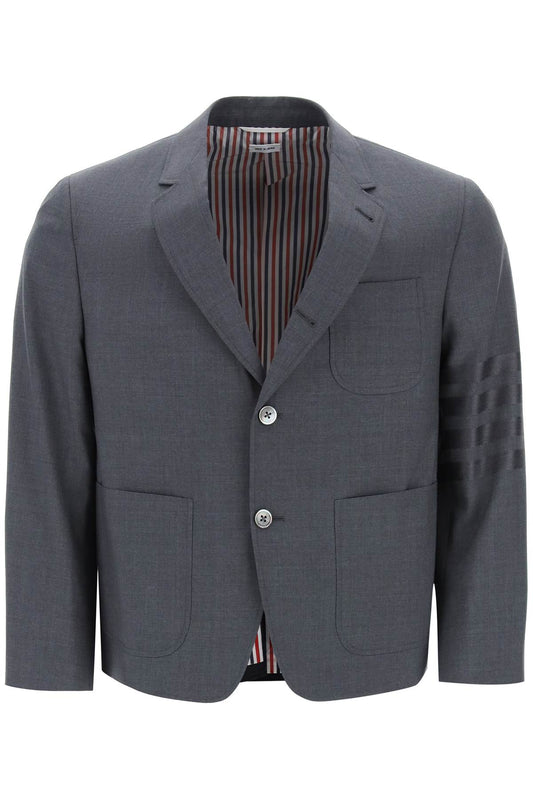 Thom Browne Thom browne 4-bar jacket in light wool