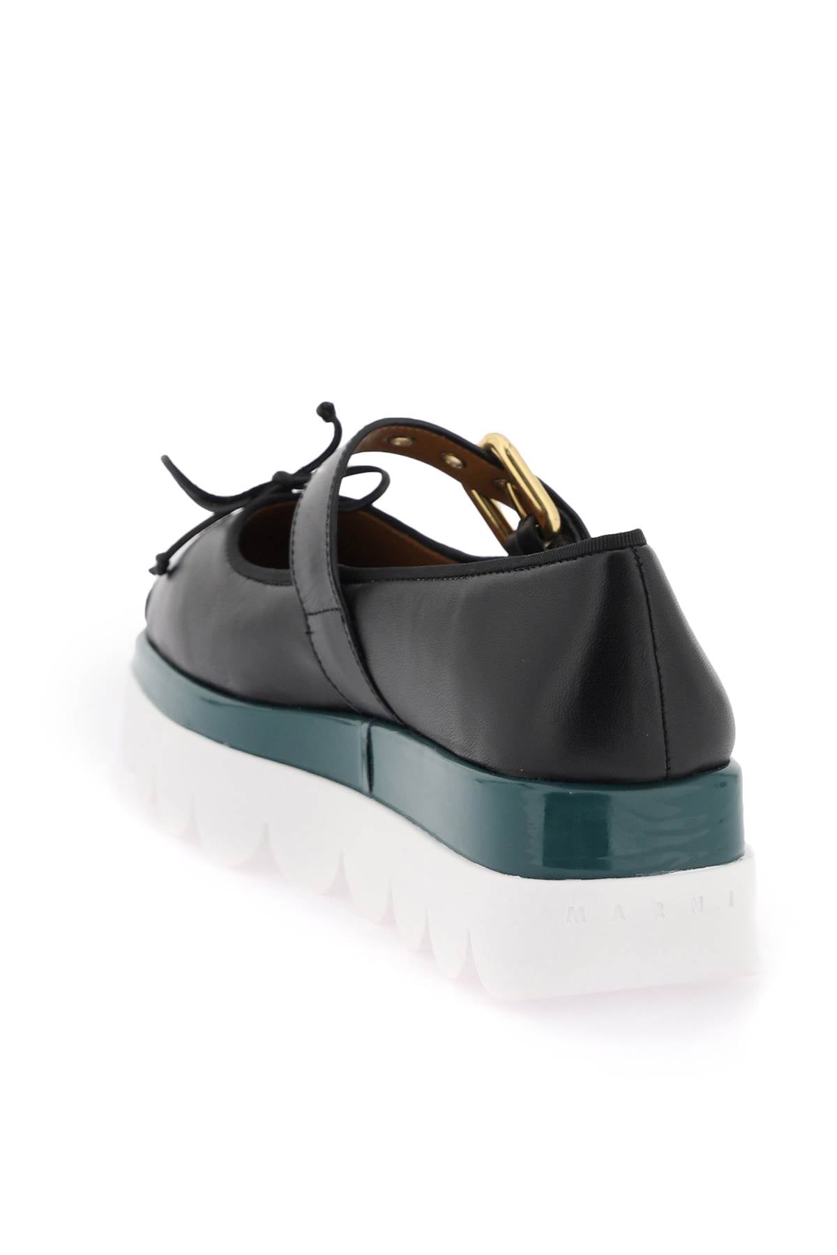 Marni Marni nappa leather mary jane with notched sole