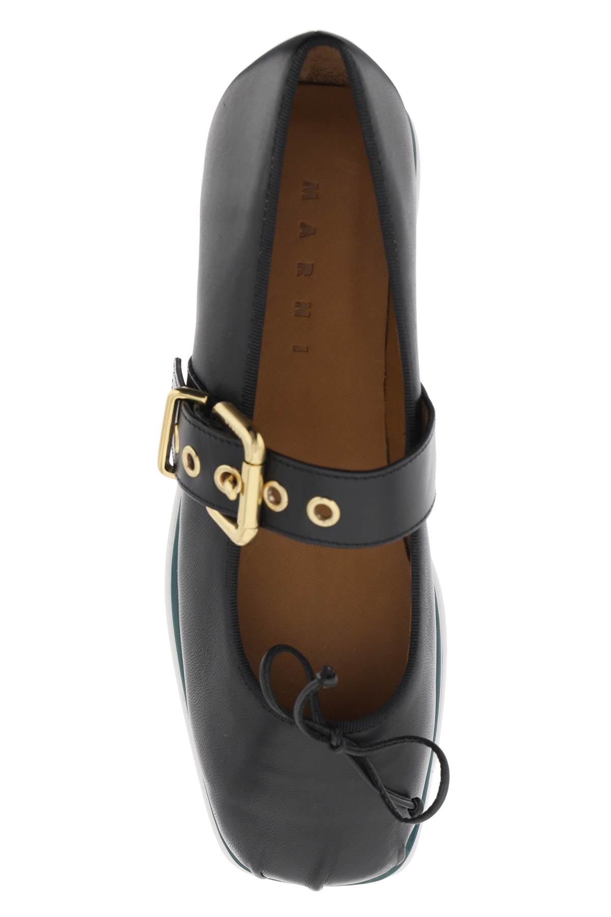 Marni Marni nappa leather mary jane with notched sole