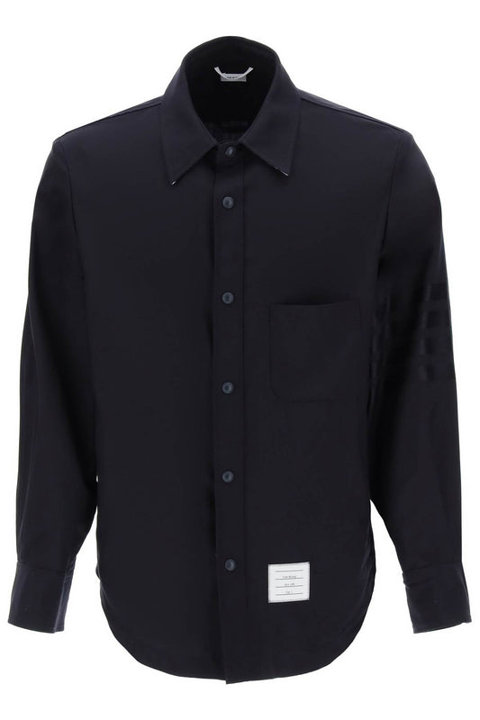 Thom Browne Thom browne 4-bar shirt in light wool