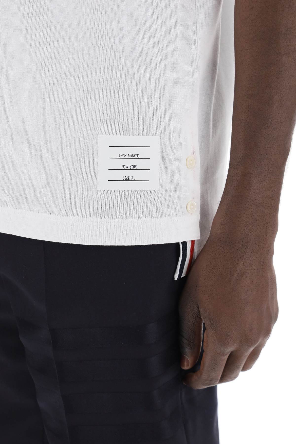 Thom Browne Thom browne tricolor intarsia polo shirt