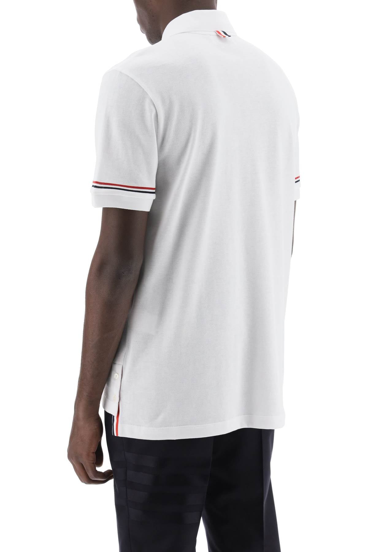 Thom Browne Thom browne tricolor intarsia polo shirt