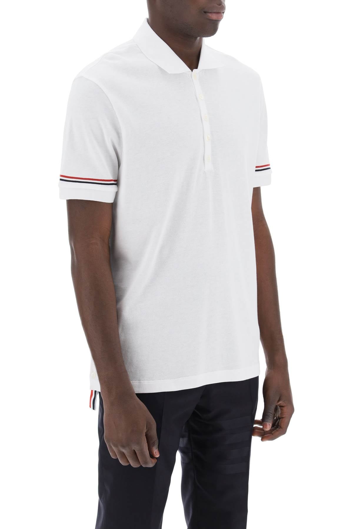 Thom Browne Thom browne tricolor intarsia polo shirt