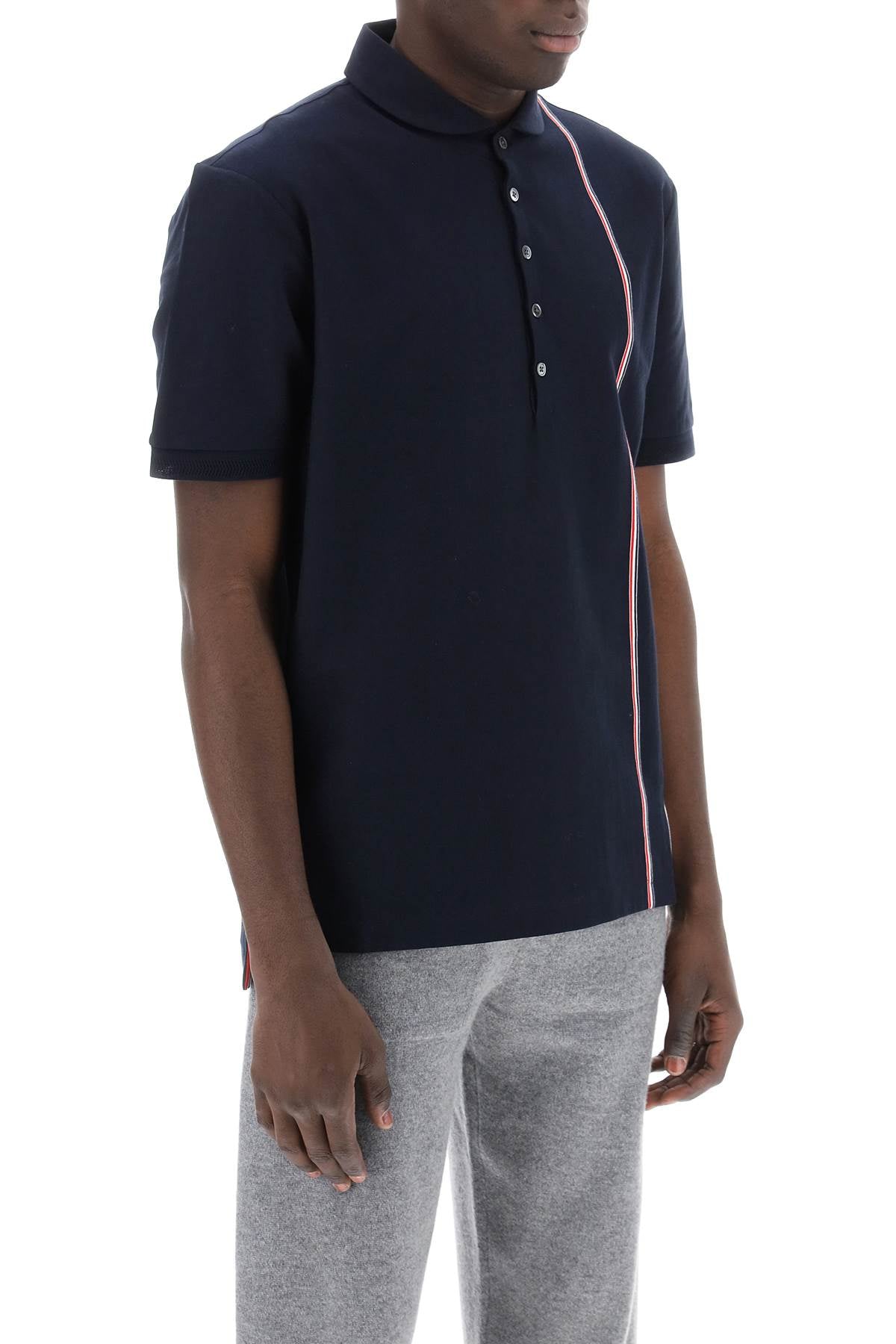 Thom Browne Thom browne polo shirt with tricolor intarsia