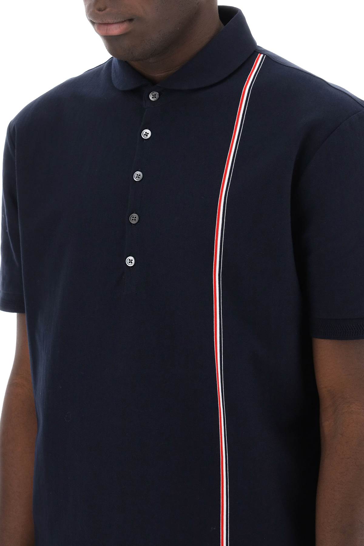 Thom Browne Thom browne polo shirt with tricolor intarsia