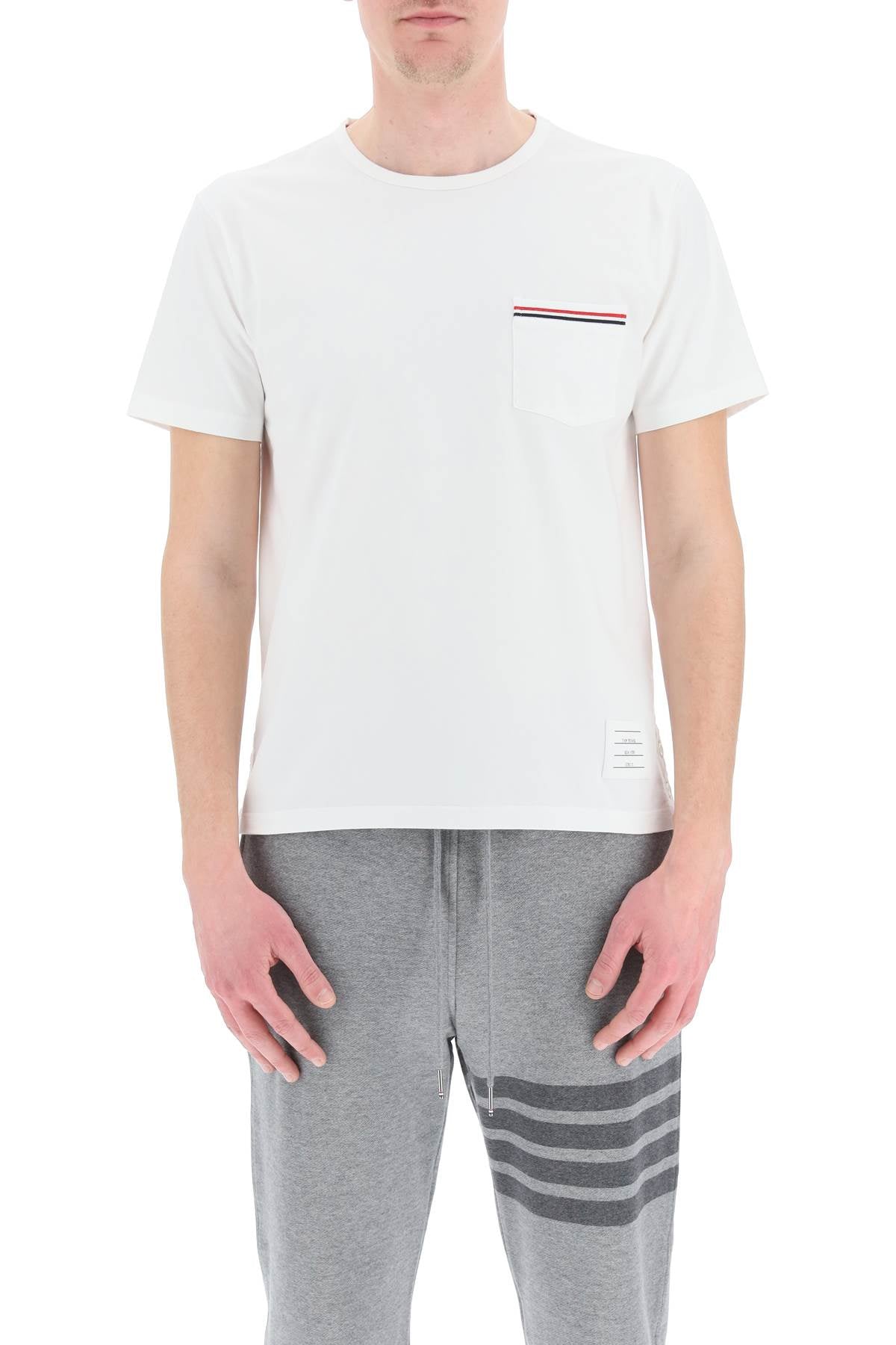 Thom Browne Thom browne t-shirt with tricolor pocket