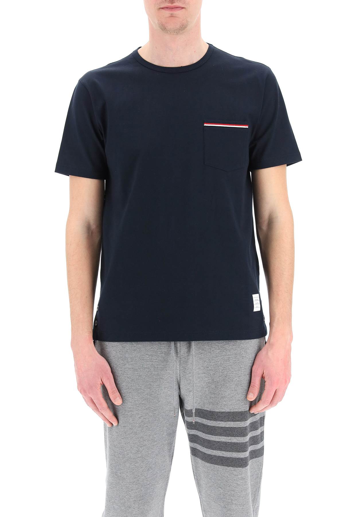 Thom Browne Thom browne t-shirt with tricolor pocket