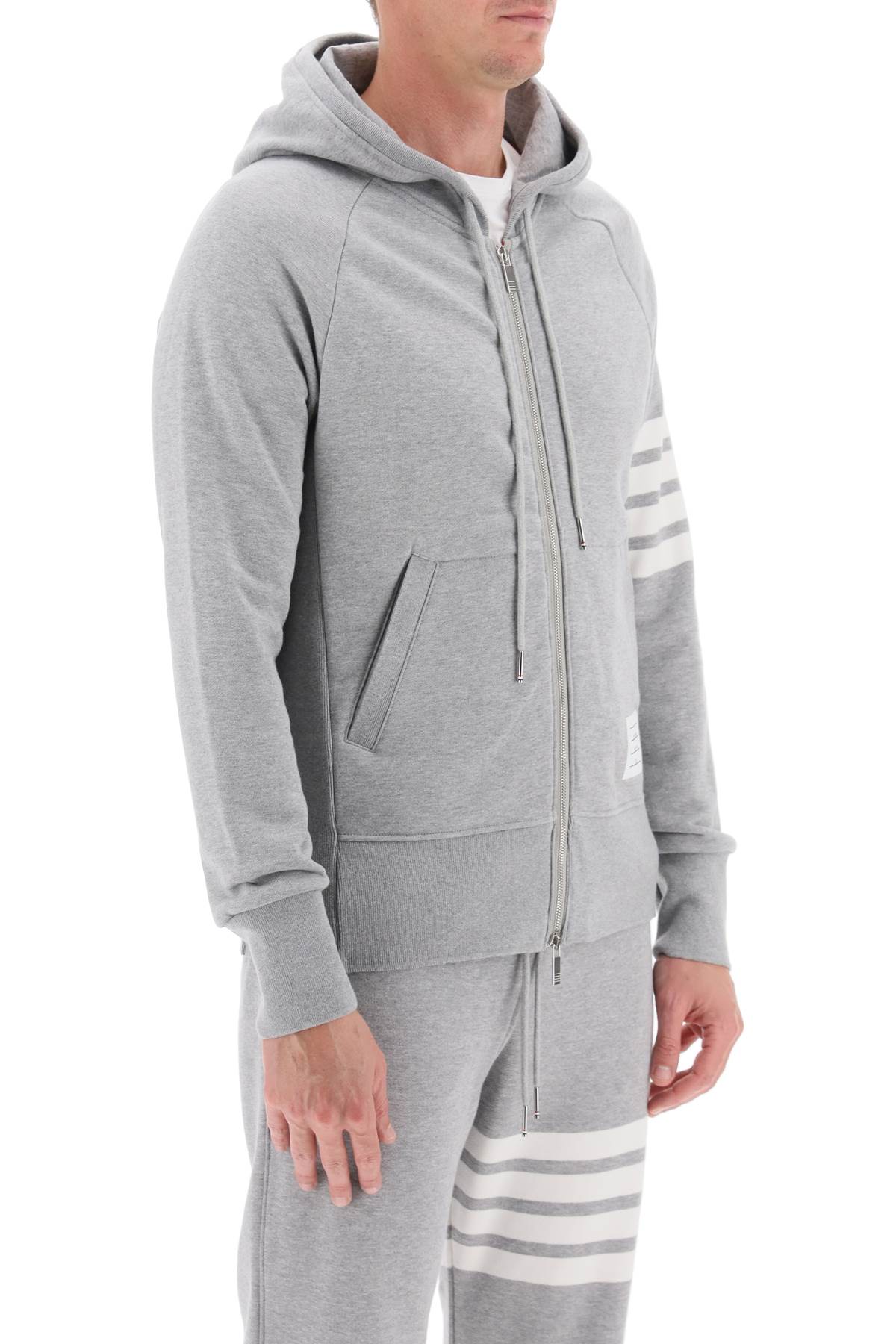 Thom Browne Thom browne 4-bar zip-up hoodie