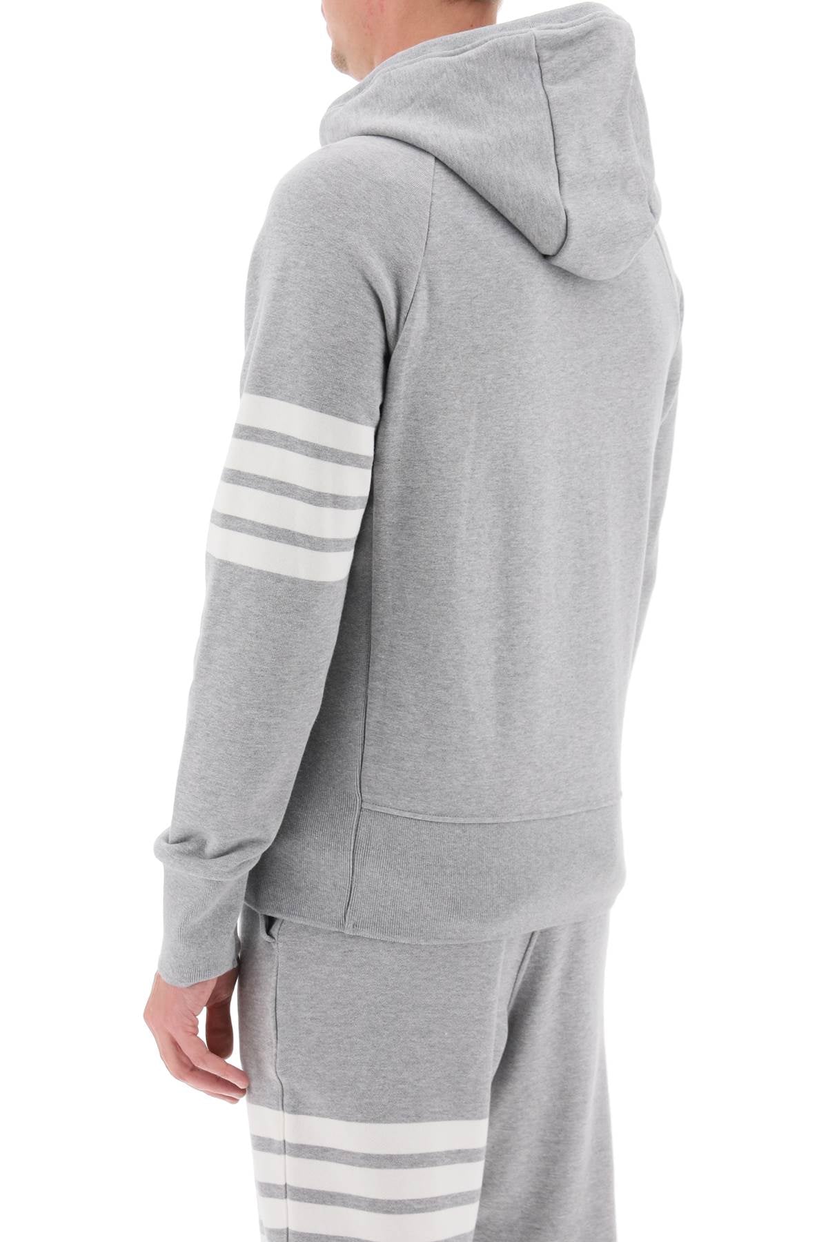 Thom Browne Thom browne 4-bar zip-up hoodie