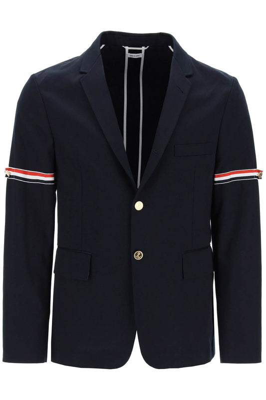 Thom Browne Thom browne deconstructed jacket with tricolor bands