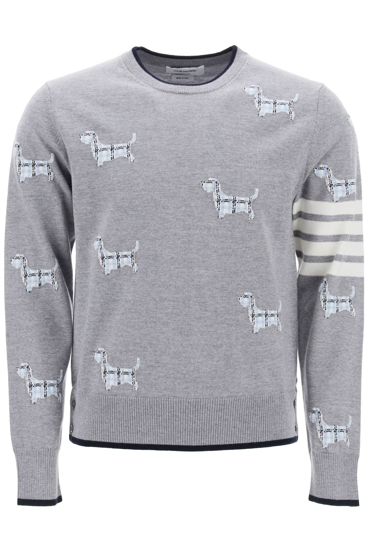 Thom Browne Thom browne 4-bar sweater with hector pattern