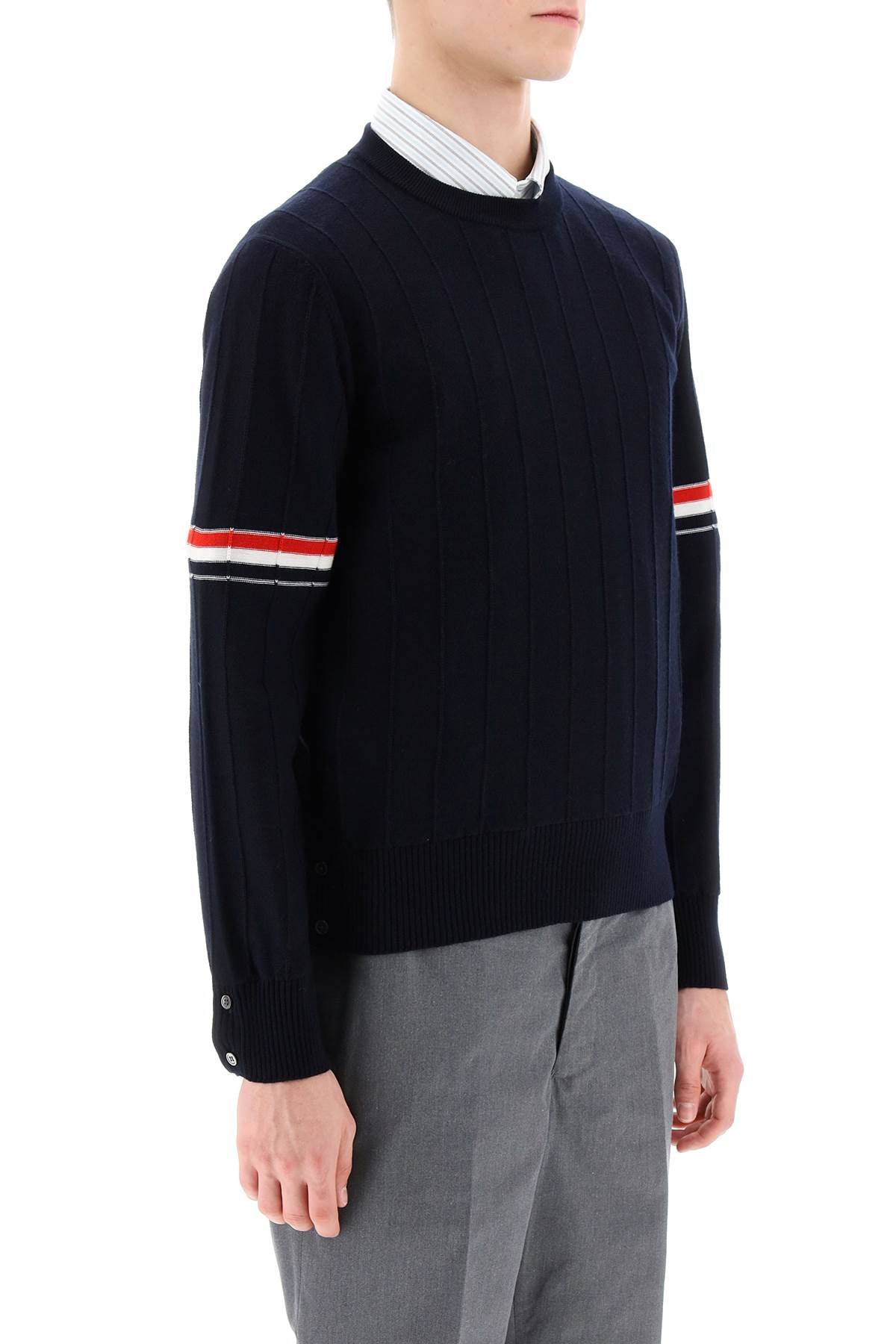 Thom Browne Thom browne crew-neck sweater with tricolor intarsia