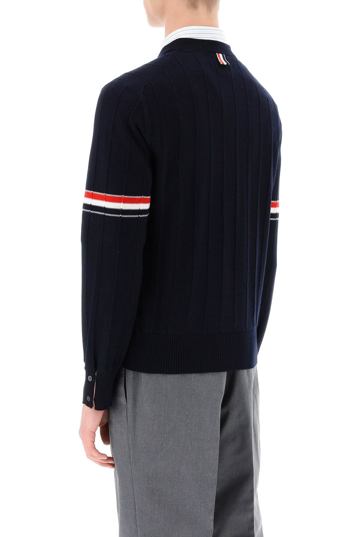 Thom Browne Thom browne crew-neck sweater with tricolor intarsia