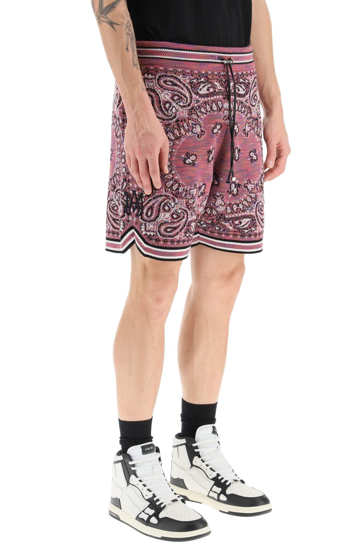 Amiri Amiri bandana jacquard knit bermuda shorts