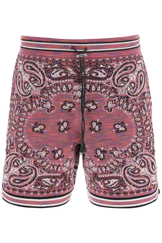 Amiri Amiri bandana jacquard knit bermuda shorts