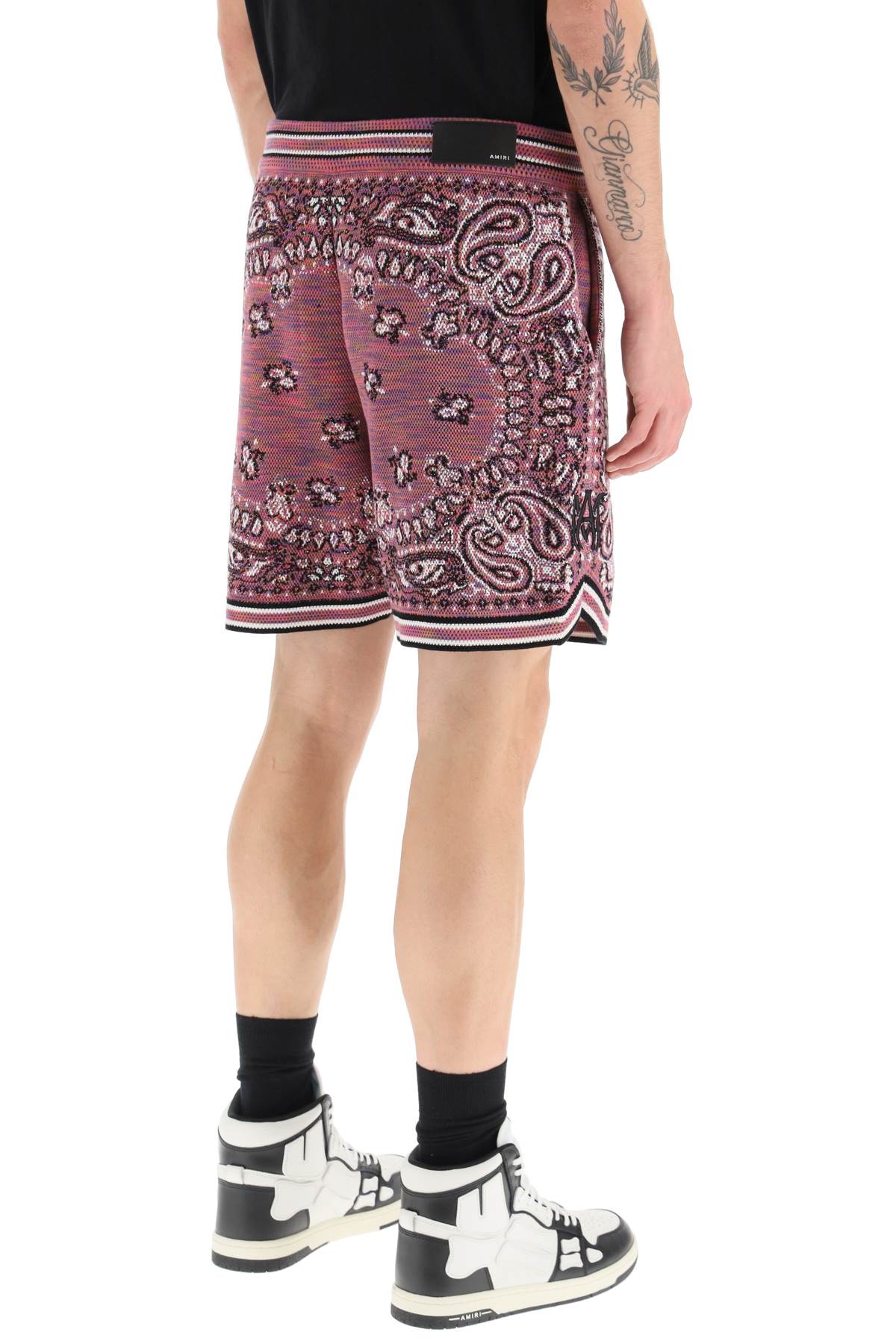 Amiri Amiri bandana jacquard knit bermuda shorts