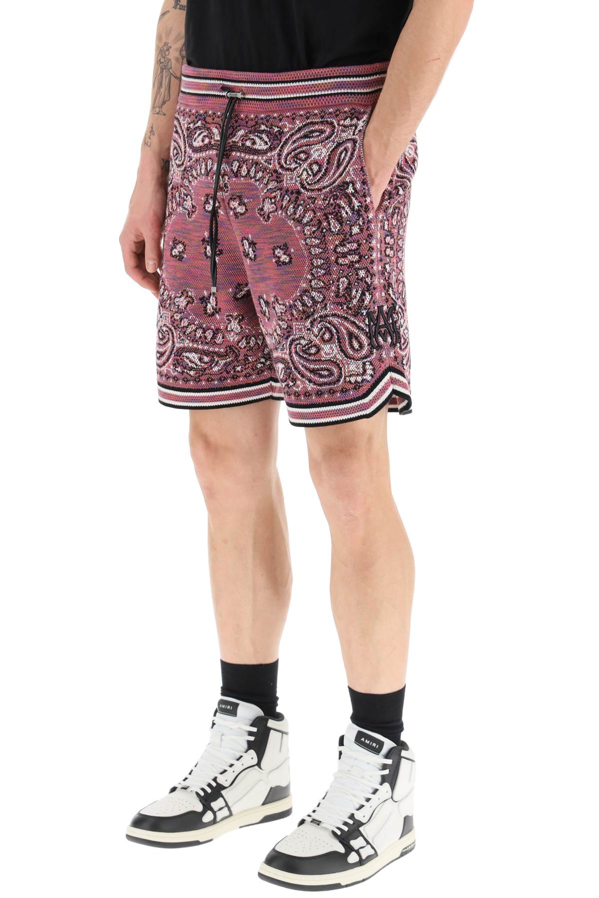 Amiri Amiri bandana jacquard knit bermuda shorts