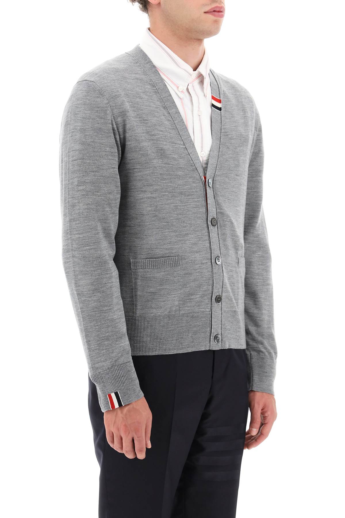 Thom Browne Thom browne merino wool v-neck cardigan