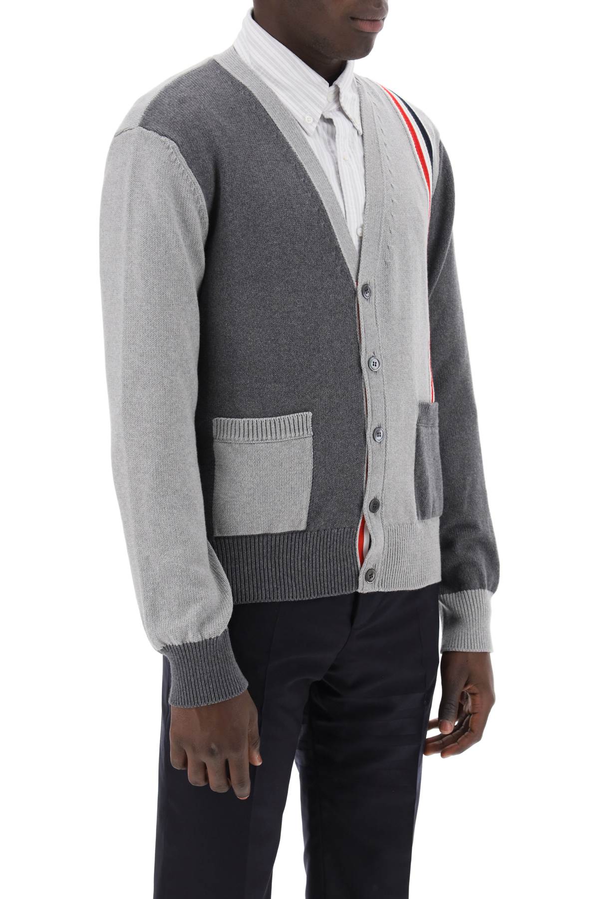 Thom Browne Thom browne cotton funmix cardigan with rwb