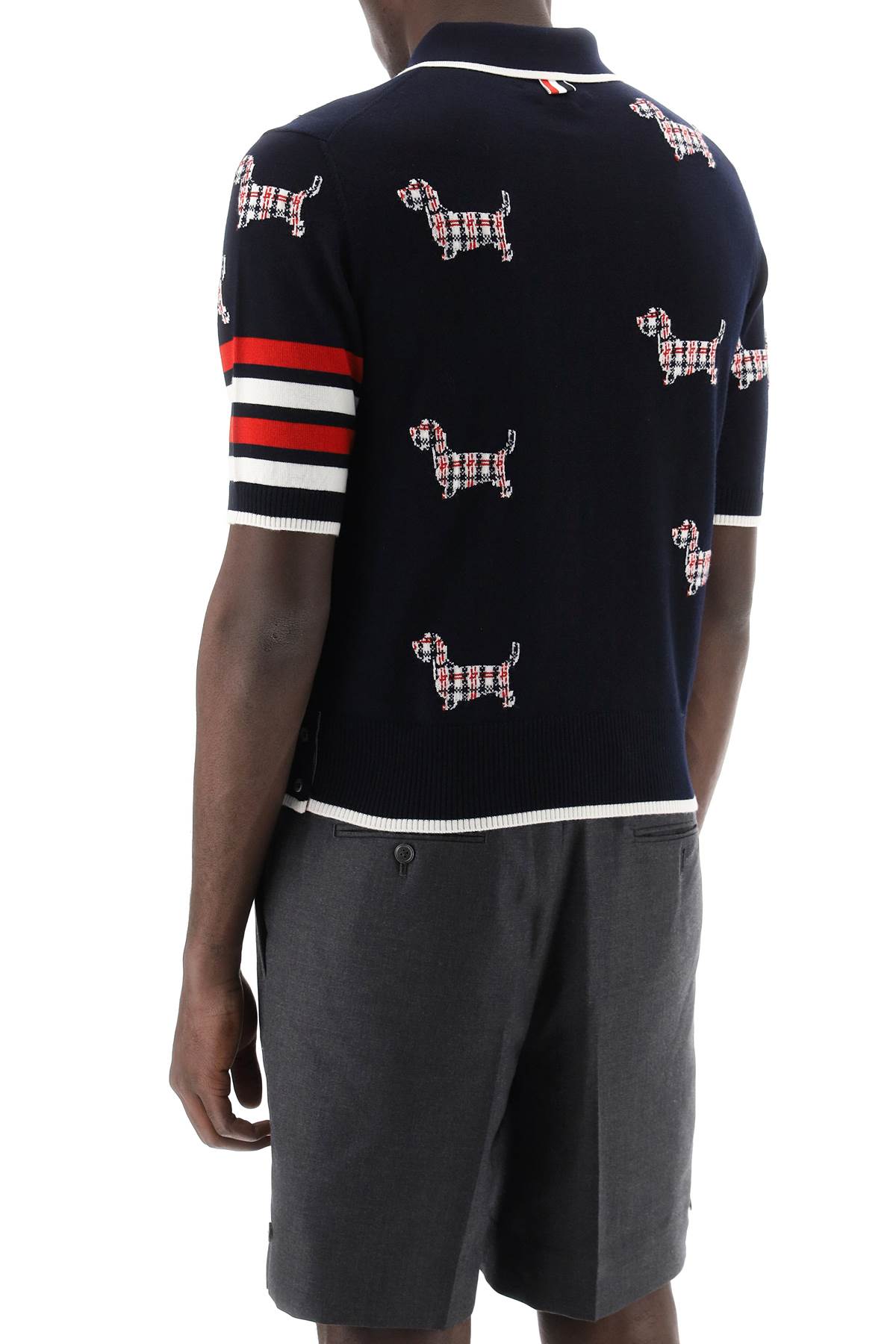 Thom Browne Thom browne hector knitted polo shirt