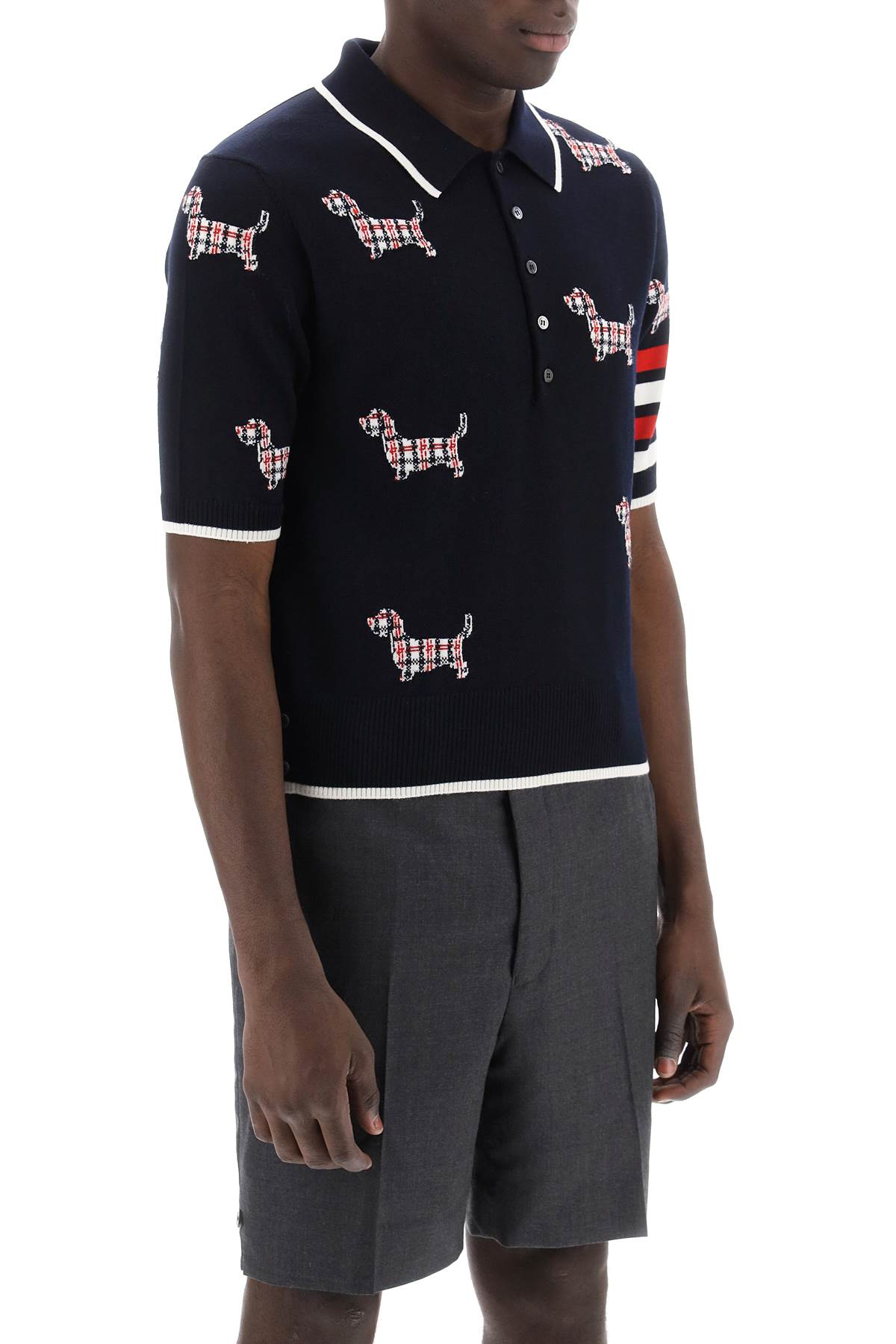 Thom Browne Thom browne hector knitted polo shirt