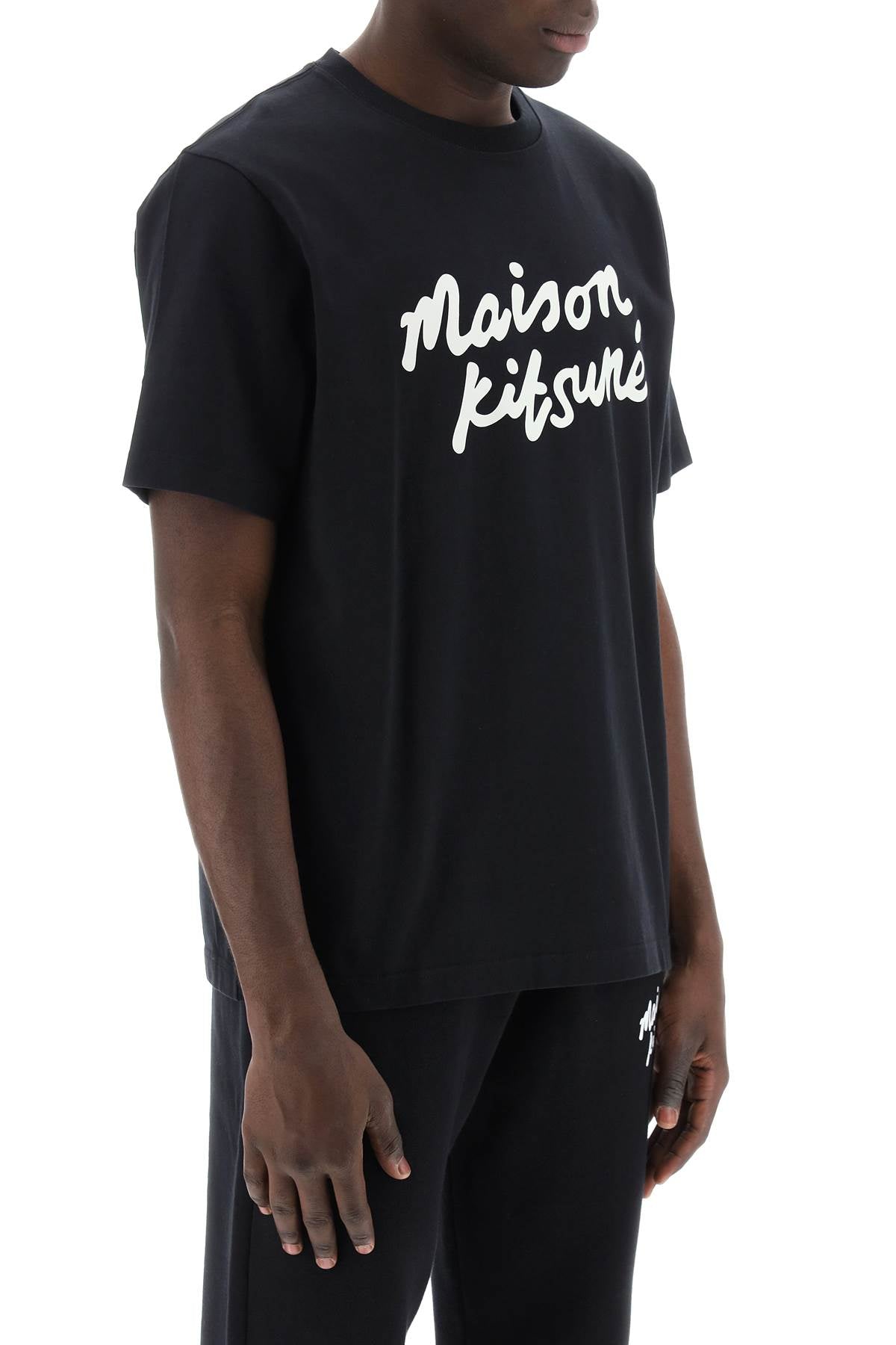 Maison Kitsune Maison kitsune t-shirt with logo in handwriting