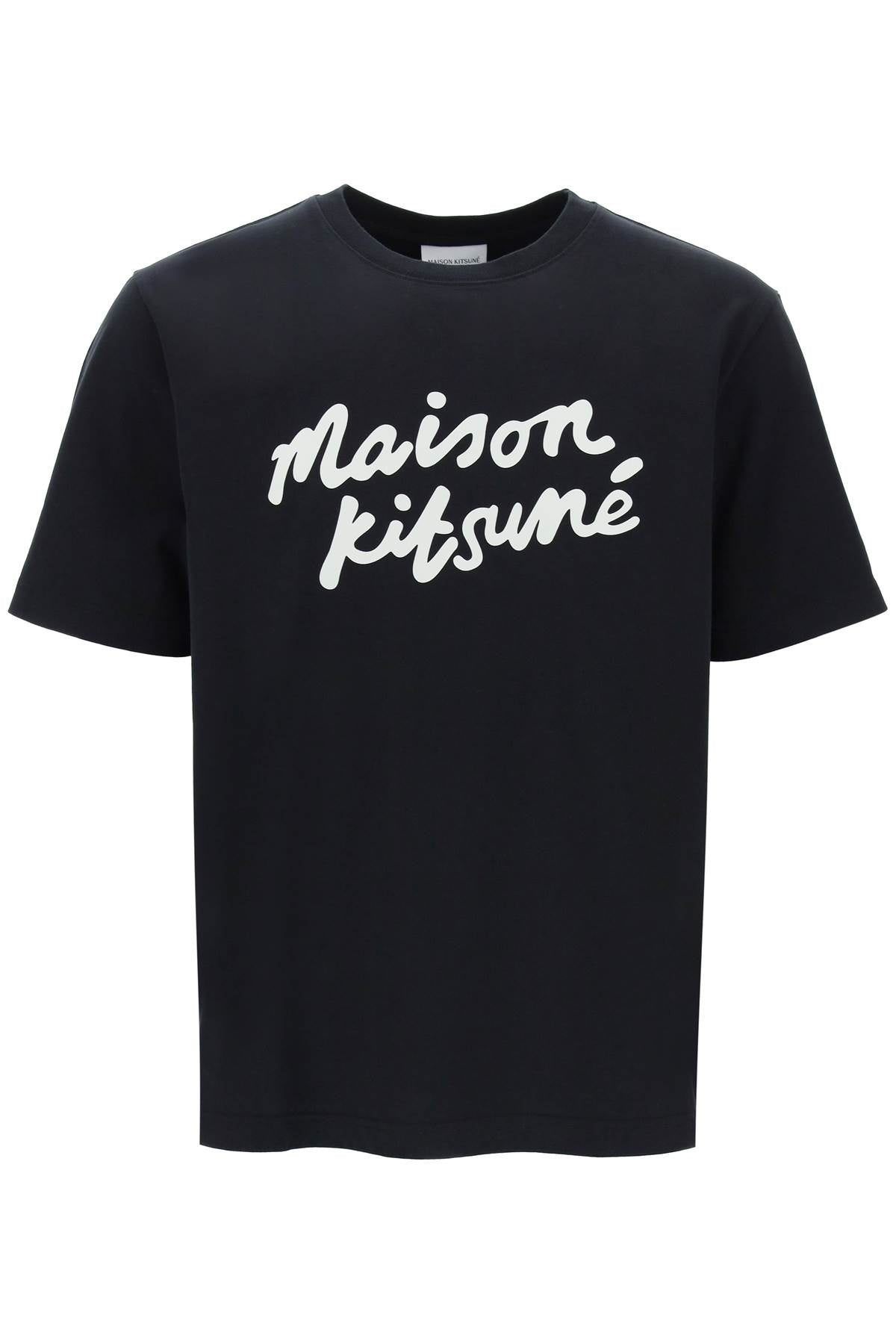 Maison Kitsune Maison kitsune t-shirt with logo in handwriting