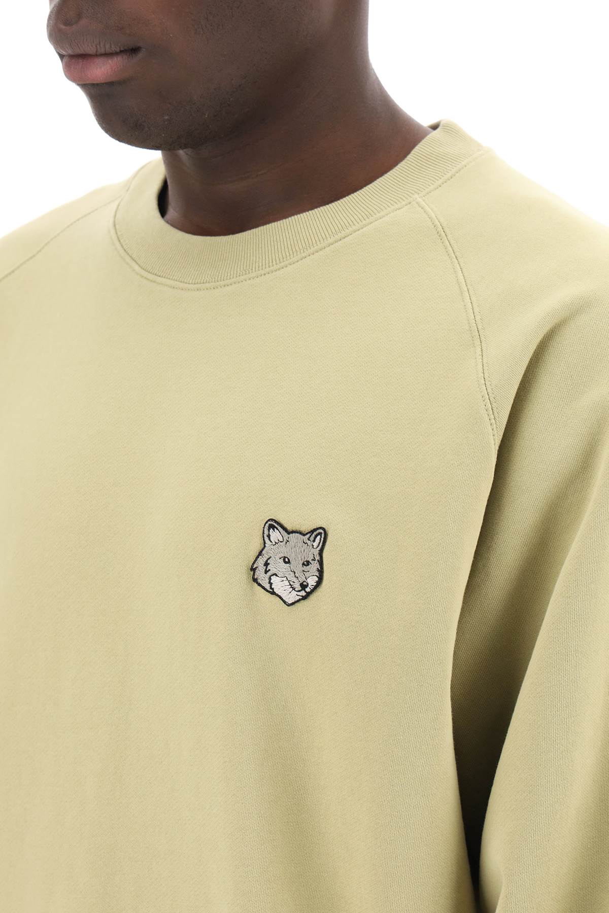 Maison Kitsune Maison kitsune bold fox head crewneck sweatshirt with patch