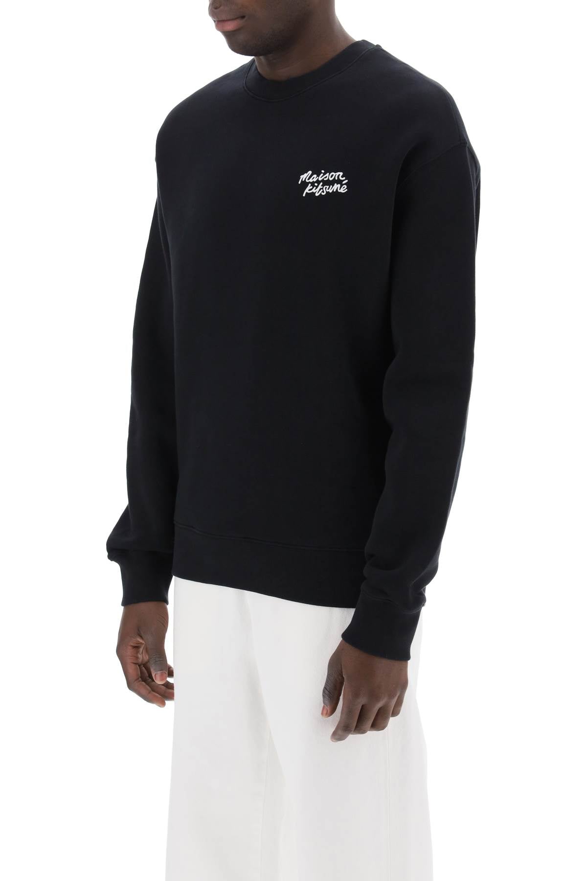 Maison Kitsune Maison kitsune crewneck sweatshirt with logo lettering