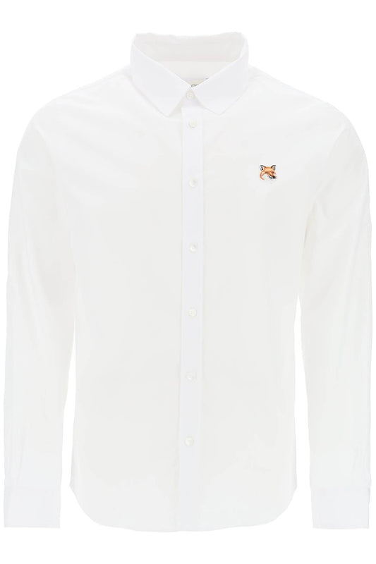 Maison Kitsune Maison kitsune fox head poplin shirt