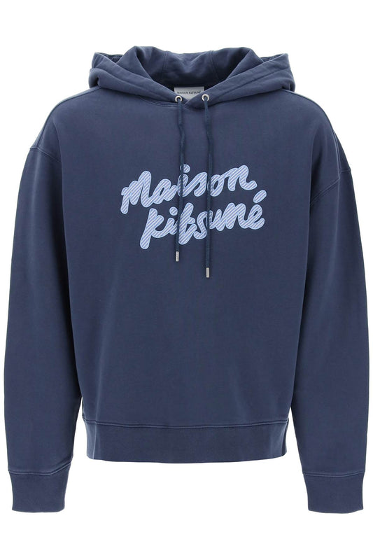 Maison Kitsune سويت شيرت بغطاء رأس وشعار مطرز من تصميم Maison Kitsune