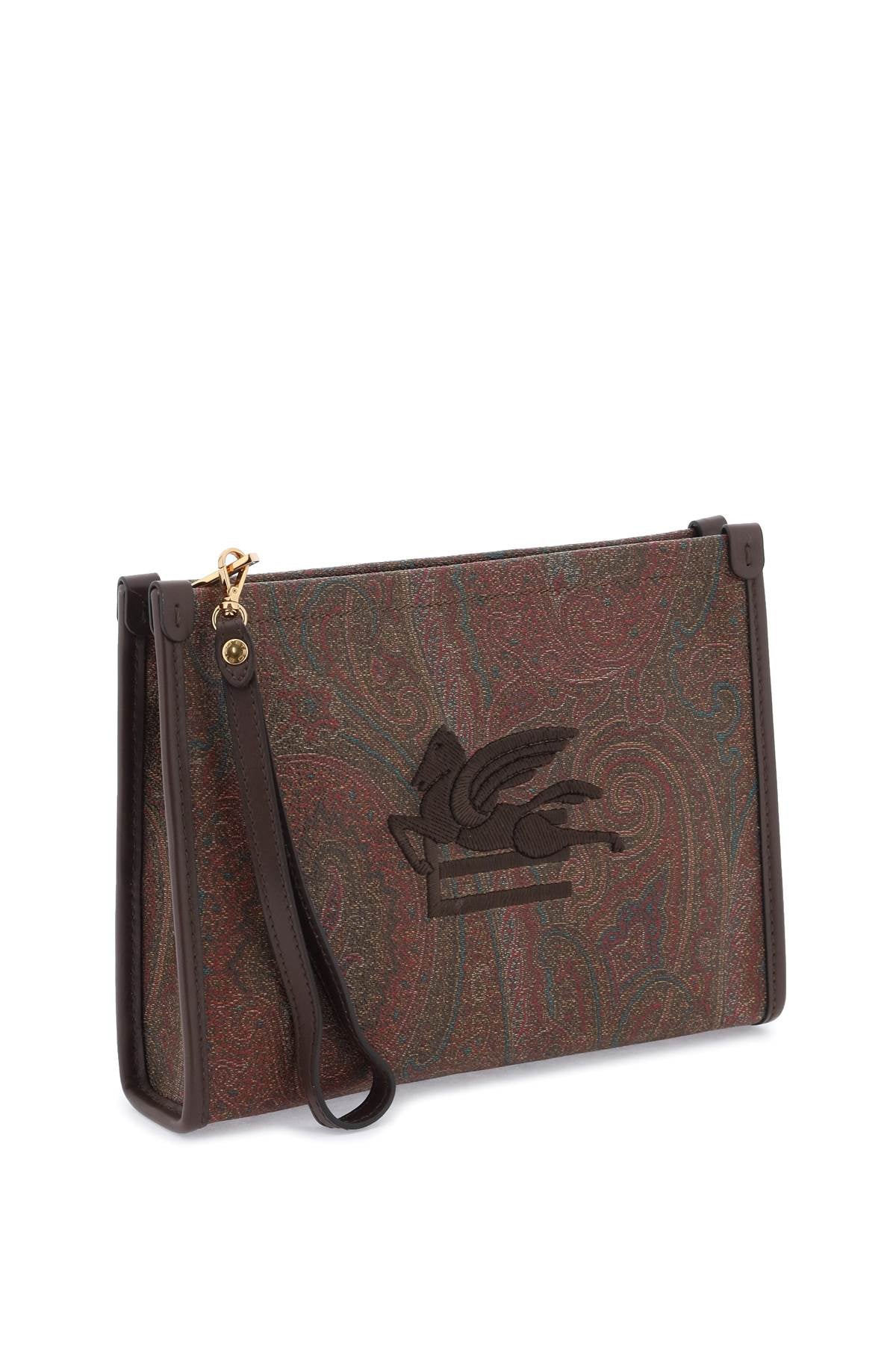 Etro Etro paisley pouch with embroidery