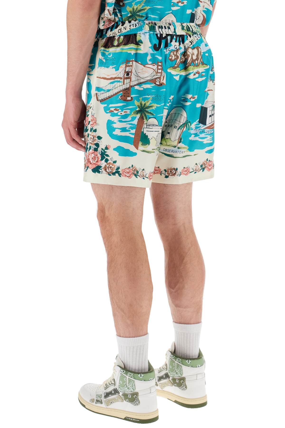 Amiri Amiri california hawaiian silk shorts