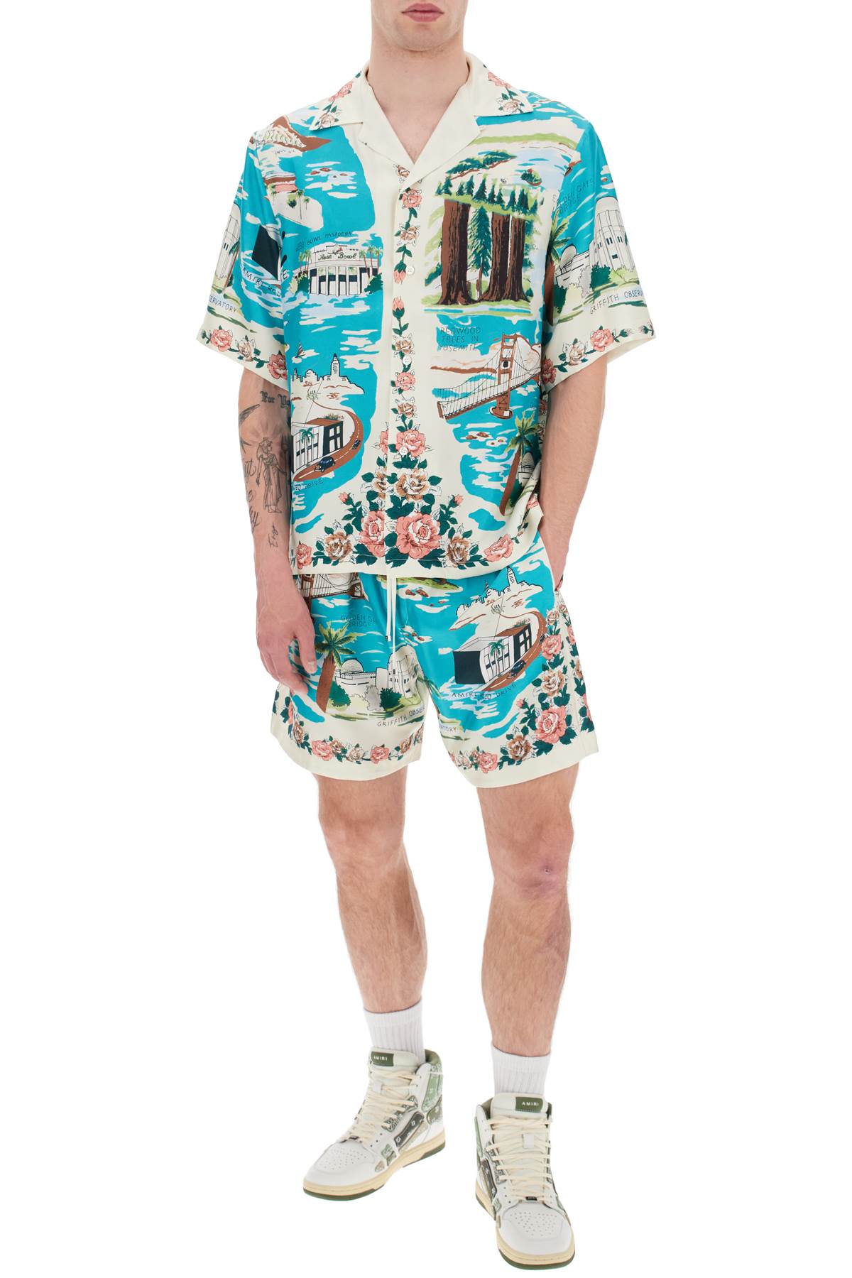 Amiri Amiri california hawaiian silk shorts