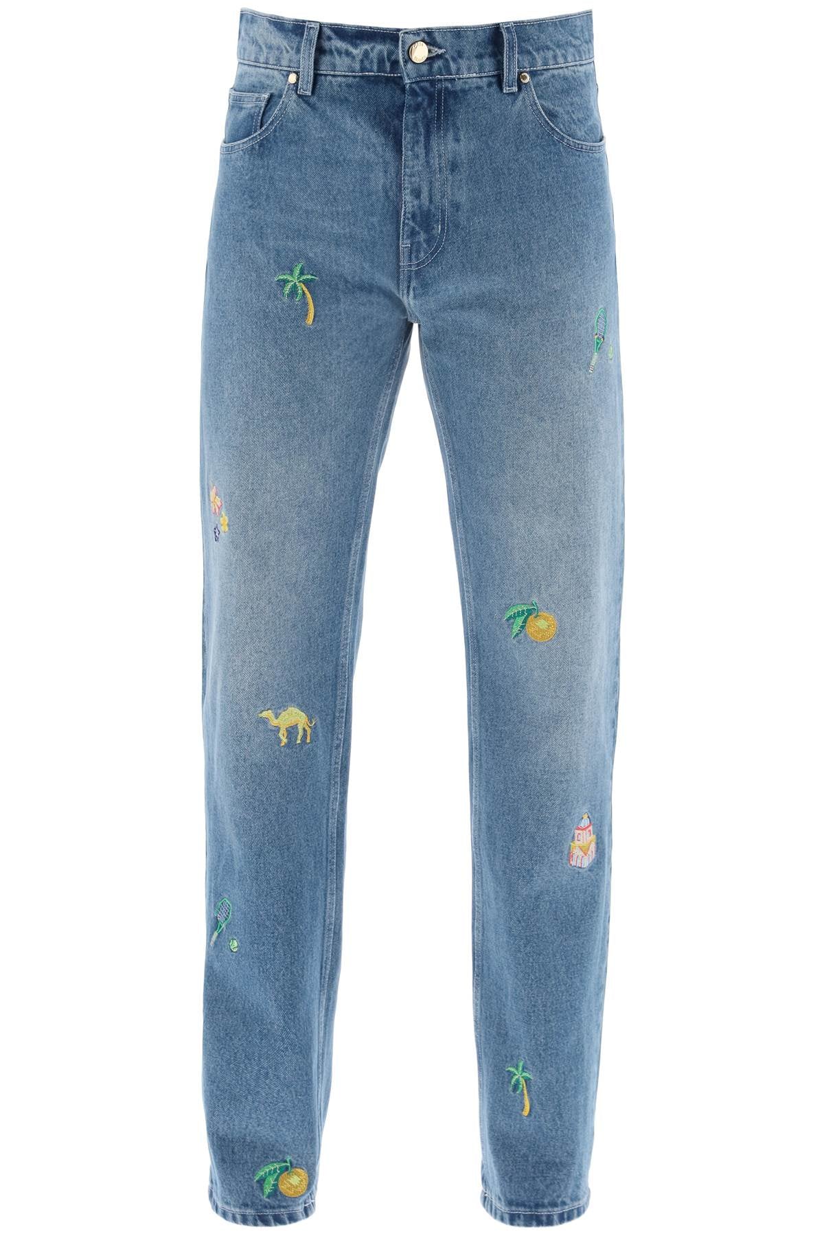 Casablanca Casablanca embroidered straight jeans