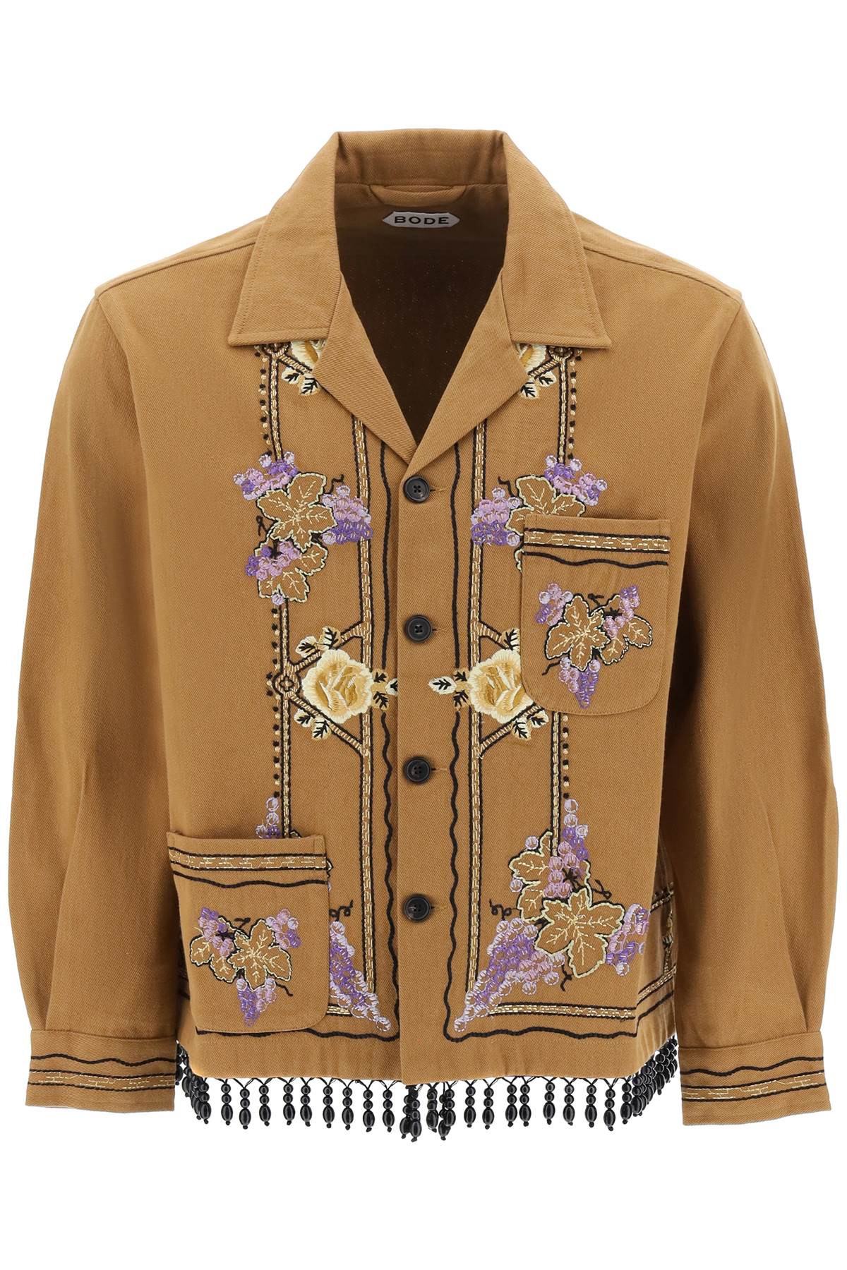 Bode Bode autumn royal overshirt with embroideries and beadworks