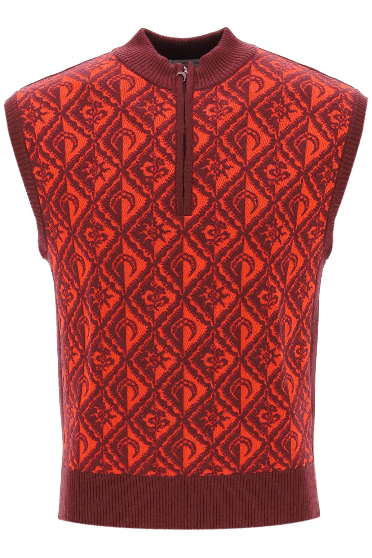 Marine Serre Marine serre moon diamant jacquard knit vest