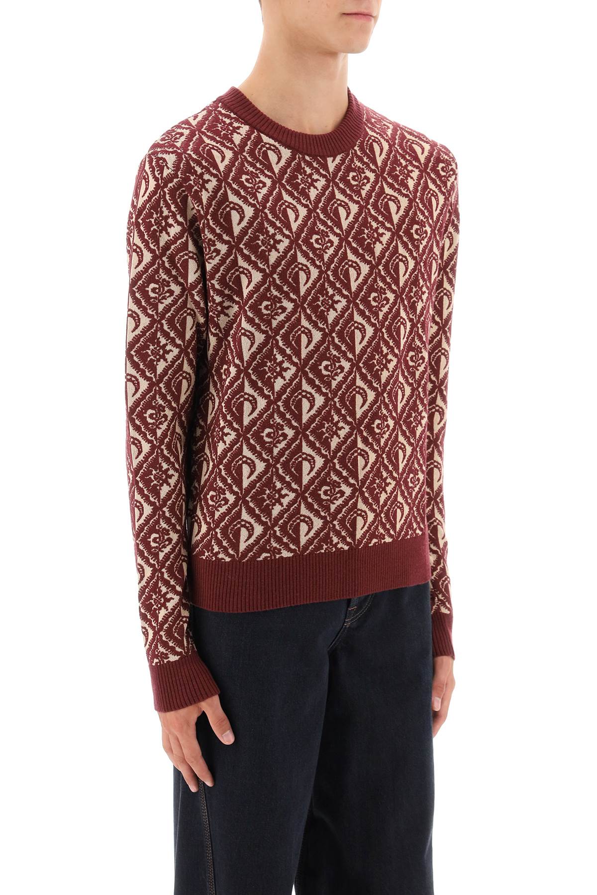 Marine Serre Marine serre moon diamant jacquard knit sweater