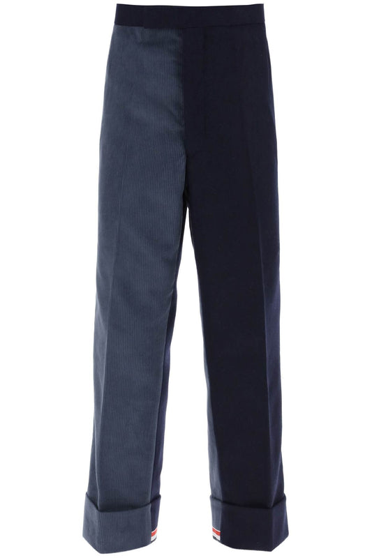 Thom Browne Thom browne cuffed trousers in funmix shetland